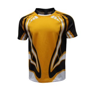 Conjuntos de Camisetas de Rugby Personalizadas para Hombre, Tallas Grandes, Transpirables, Antibacterianas, de Secado Rápido, con Estampado Digital, 100% Poliéster, Logotipo del Equipo, Protección UV - Product Image 1