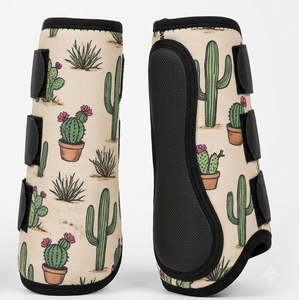 Protector de Tendones para Caballos HM GLOBAL Premium, Personalizado con Logotipo a Color, Diseño de Cactus Impreso Digitalmente, Antichoque - Product Image 4