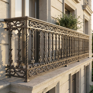 Window Grill Heavy Duty Cast Iron Modern Sand Moulding Technique Super Shot Blast Surface Highly Polished Finishing Home Balc... - Product Image 1