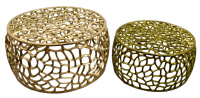 Table d'appoint moderne en aluminium et laiton doré de haute qualité, nouvelle table basse centrale en bois pour salon, salle à manger, meubles de maison
