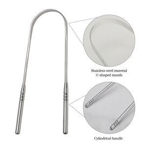 Raspador de Lengua de Acero Inoxidable en Forma de U, Hecho a Medida, con Mango Antideslizante de Dientes Redondos y Diseño de Arco Circular para una Comodidad Óptima al Raspar - Product Image 6