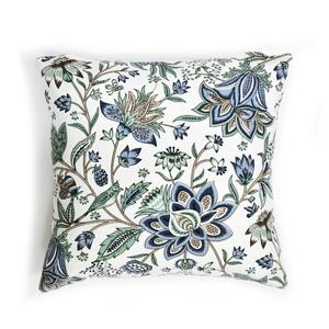 HappyKraft Luxury Hand Block <b>Printed</b> Floral Cotton Square <b>Cushion</b> Covers Concealed Zipper Closure Washable Hypoallergenic for - Product Image 3