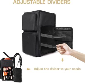 Bolsa de Viaje para Zapatos Deportivos, Bolsa de Lona para Llevar como Equipaje, con Compartimento Ajustable para Entrenamiento, Viajes, Gimnasio (Negra), Bolsa para Baloncesto - Product Image 6