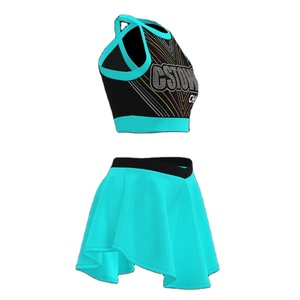 Girls Team Spirit Uniform Colorful Cheerleading Costume para todos, perfecto para eventos de baile, desfiles y actuaciones de Pep Rally - Product Image 5