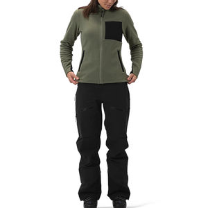 Veste décontractée réversible en polaire brodée pour femme, idéale pour l'hiver en extérieur, éco-responsable, 300 GSM, pour le ski et le snowboard en montagne - Product Image 2