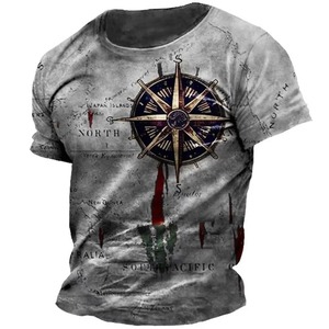เสื้อยืดผู้ชายแบบสั่งทำพิเศษ พิมพ์ลายแบบซับลิเมชั่น ทรงโอเวอร์ไซส์ ผ้าฝ้ายคุณภาพดี พิมพ์ลายทั่วตัว เสื้อยืดผู้ชายแบบซับลิเมชั่น - Product Image 4