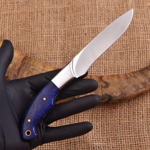 Custom Handmade Stainless Steel Drop Point Hunting <b>Knife</b> With Blue <b>Handle</b> And Leather Sheath Model BA-104 - Product Image 4