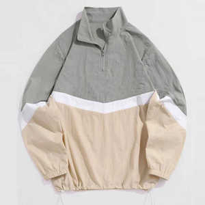 Ensemble de survêtement sportif personnalisé en polyester/coton à séchage rapide pour homme, veste coupe-vent et short, collection été 2025 - Product Image 5