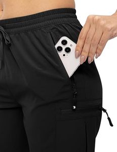 Pantalones Cortos Cargo Holgados para Mujer con Volantes Teñidos, Ligeros, de Secado Rápido, para Senderismo, Golf, Viajes, Camping, con Cremallera - Product Image 5