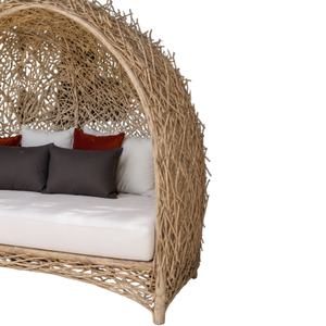 ARTERRA Lit de Jour Premium en Teck avec Baldaquin, Chaise Longue de Luxe pour Extérieur, Plage, Resort, Piscine, Mobilier de Patio - Product Image 4