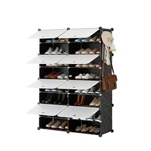 Scarpiera a 8 livelli impilabile e smontabile con anta per organizzare le tue scarpe - Product Image 1