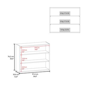 Open <b>Storage</b> White <b>Wall</b> Cabinet - Product Image 5