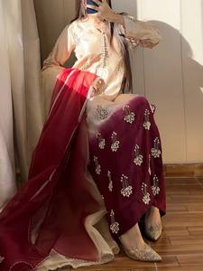 เสื้อชินรอนผ้าไหมแท้สำหรับแฟนซีพร้อม dupatta - Product Image 6