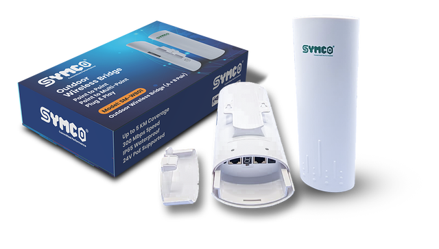 Long Range Outdoor Wireless Bridge SM-WB01 Point to Multi-Point 5GHz  300 Mbps 5KM Waterproof Plug and Play Access Point CPE