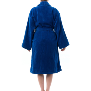Peignoir unisexe léger en molleton de coton gaufré personnalisé, séchage rapide toutes saisons, avec poches avant et cordon de serrage, long - Product Image 3