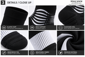 Chaussettes Premium en Coton, Nylon et Spandex – Personnalisables, Athlétiques, Sportives, Décontractées, Respirantes, Extensibles et Confortables – Vente en Gros, Fabrication OEM/ODM - Product Image 3