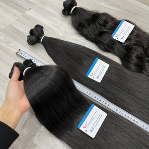 Sale Off 15%!!! Natural Black Wavy Weft Color Hair 100% Raw Vietnamese Human Hair No <b>tangle</b> No Shedding Wholesale - Product Image 2