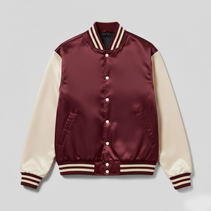 Chaquetas Varsity de Satén para Hombre de Buena Calidad en Venta al por Mayor, Nueva Llegada, Chaquetas Varsity de Satén de Manga Larga a la Moda - Product Image 1
