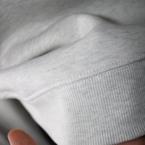 WEST ASH GREY Mock Neck Sweatshirt 100% Cotton <b>RED</b> Applique Embroidery wide neck Sweatshirt CLUSH SPORTS - Product Image 4