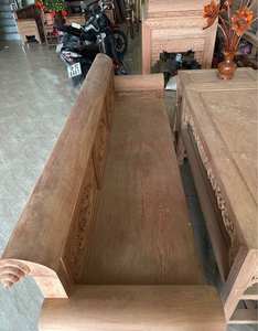 Ensemble de canapés traditionnels en bois massif Huong, sculptés à la main, pour villa, hôtel, salon, Vietnam - Product Image 3