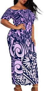 Conjunto de Ropa con Estampado Étnico Polinesio para Parejas, Trajes a Juego con Diseño Personalizado, Puletasi - Product Image 2