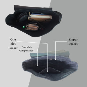 <b>Women's</b> Vintage Black Genuine Leather Crossbody <b>Bag</b> – Lightweight Messenger <b>Sling</b> Purse with Secure Zipper - Product Image 4