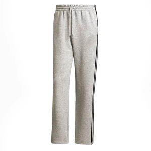 Pantalon de survêtement gris personnalisé pour homme 2026 avec bande latérale, coupe droite en molleton, taille élastique, bas de survêtement sportif pour homme - Product Image 5