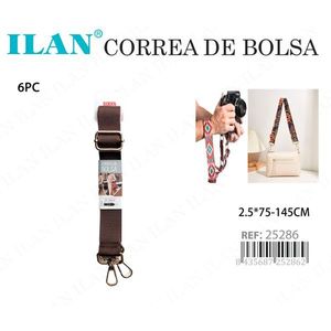 Tracolla per borsa Ilan 2,5 cm marrone regolabile per fotocamera e borsetta - Product Image 3