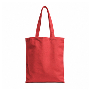 Sac de courses réutilisable et écologique de grande capacité, respirant, avec longue poignée, inspirant, couleur rouge unie - Product Image 1