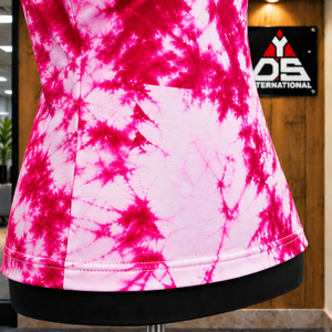 Women Round Neck Casual Fit Tie Dye T ShirtShort <b>Sleeve</b> Cut Slim Fit Casual Breathable Polyester Shape Lifestyle Clothing - Product Image 6