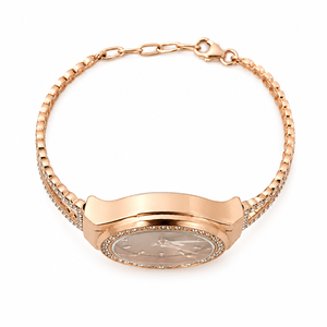 Pulsera de Reloj de Plata de Ley 925 con Circonita Cúbica y Cuarzo de 16 mm, Diseño Floral, Pulido Brillante, Regalo de Lujo para Mujer - Product Image 3