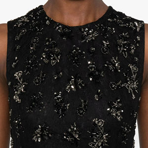 Elegante Vestido de Noche Formal con Flecos Adornados con Lentejuelas y Cuentas para Club y Fiestas, Silueta Recta, Mini Vestido - Product Image 6