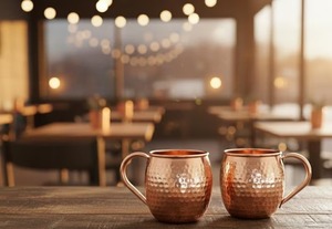 Mug Moscow Mule en cuivre pur à 100 %, poli miroir, fabriqué en Inde, écologique, cadeau d'entreprise en gros - Product Image 5
