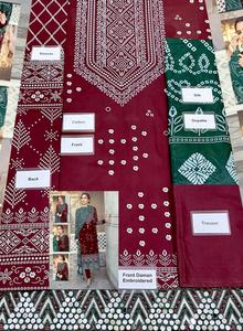 Vestido de césped paquistaní de diseñador indio, traje bordado, Kameez Salwar, estampado de seda, Dupatta sin costuras - Product Image 5