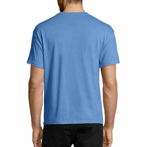 เสื้อยืดคอกลมแขนสั้นผู้ชาย ป้องกันริ้วรอย ขายส่ง สีตามสั่ง ยูนิเซ็กซ์ เป็นมิตรกับสิ่งแวดล้อม บริการ OEM เนื้อผ้านุ่ม 100% ผ้าฝ้ายเจอร์ซีย์ - Product Image 2