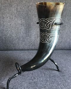 Horn beer mug Viking horn mug Nordic drinking horn <b>drinkware</b> <b>accessories</b> - Product Image 1
