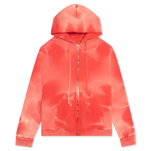 Men's Coral Satin Hooded Zipper <b>Sweatshirt</b> Regular Fit Casual Autumn Wear - Product Image 2