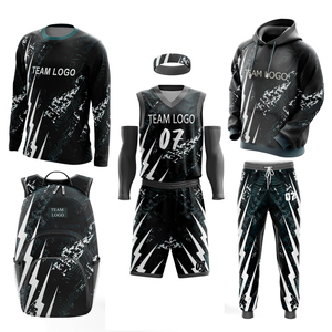 Custom Sublimated Men's Basketball Jersey Kit UV Protection Solid Breathable Custom Team Name Uniform Unisex Printed Set Plus - Product Image 6