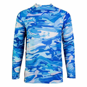 Camiseta de Pesca de Manga Larga con Logotipo Personalizado al por Mayor, 100% Poliéster, de Secado Rápido, Transpirable, Resistente al Viento, Impermeable, Talla Grande, UPF - Product Image 1