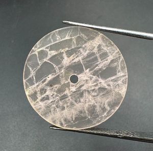 Cadran de montre en quartz rose naturel, 31,50 mm, épaisseur 1,50 mm, rond poli, trou central de 2 mm, fabrication de montres sur mesure, cadran K Gems-1004 - Product Image 2