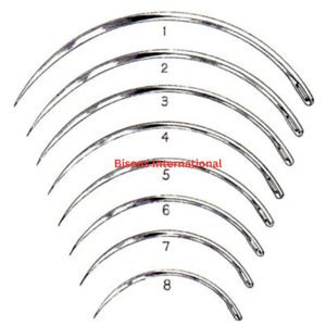 เข็มเย็บผ่าตัดสัตว์แบบแมนนวล BISONS ขายส่ง ทำจากสแตนเลส แบบโค้งและแบบตรง สำหรับสุกร แกะ โค ปศุสัตว์ ผ่านการรับรองมาตรฐาน CE - Product Image 1