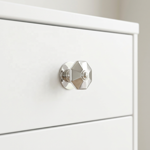 Excellent bouton de meuble en laiton, poignée de meuble durable au design épuré pour cuisine, commode, armoire, quincaillerie nickel poli - Product Image 3