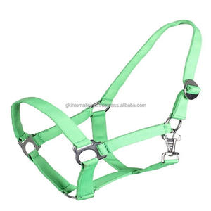 Lightweight <b>Thick</b> Nylon Webbing Nylon Horse halter in vibrant colors and custom sizes stainless steel hardware halter horse - Product Image 5