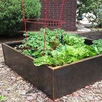 Jardinières en métal rouillé sur mesure, pots à plantes en acier corten, jardinières architecturales pour aménagement paysager, jardinières pour jardin et hôtel