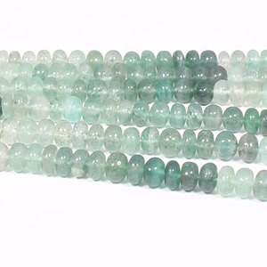 Perles de quartz fraise vert, perles rondelles lisses ombrées en quartz fraise vert naturel, perles pour la fabrication de bijoux, Lo - Product Image 2