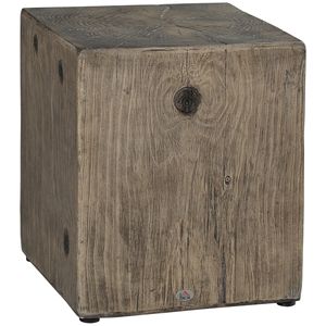 Tavolino Rustico in Cemento Grigio con Finitura Effetto Legno, Tavolino da Interno ed Esterno per Arredamento Casa - Product Image 1