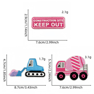ชุดป้ายปักลายธีมก่อสร้างแบบกำหนดเองสำหรับเสื้อผ้าเด็กและกระเป๋า - Product Image 3