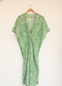 Venta al por Mayor de Caftanes Hechos a Mano con Tinte Natural, Estilo Bohemio, Cuello en V, Manga Larga, Holgados, de Algodón para Mujer - Product Image 5