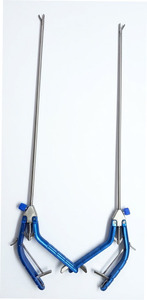 Porte-aiguille laparoscopique, 2 pièces, 5mm x 330mm, à mâchoires droites, instruments chirurgicaux réutilisables - Product Image 4