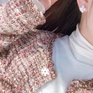 Collection du Festival du Printemps 2022, style européen, fraîches et douces, petites boucles d'oreilles en forme d'étoile de fée, serties de perles, simples et élégantes - Product Image 4